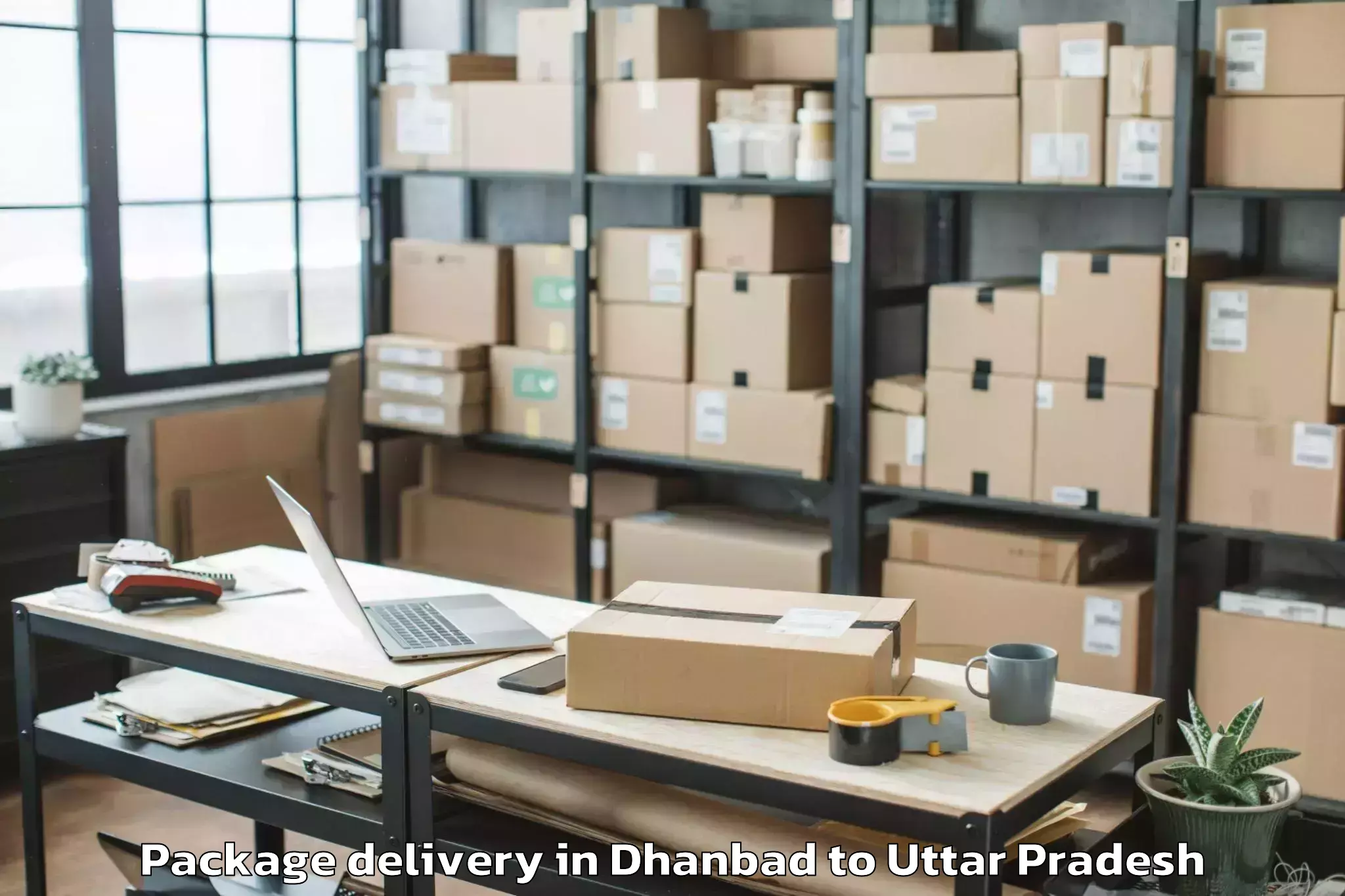 Quality Dhanbad to Pilkhuwa Package Delivery